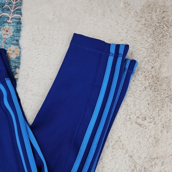 Adidas Multicolor Blue Crop Climalite Leggings DU1852 Small - Picture 7 of 8